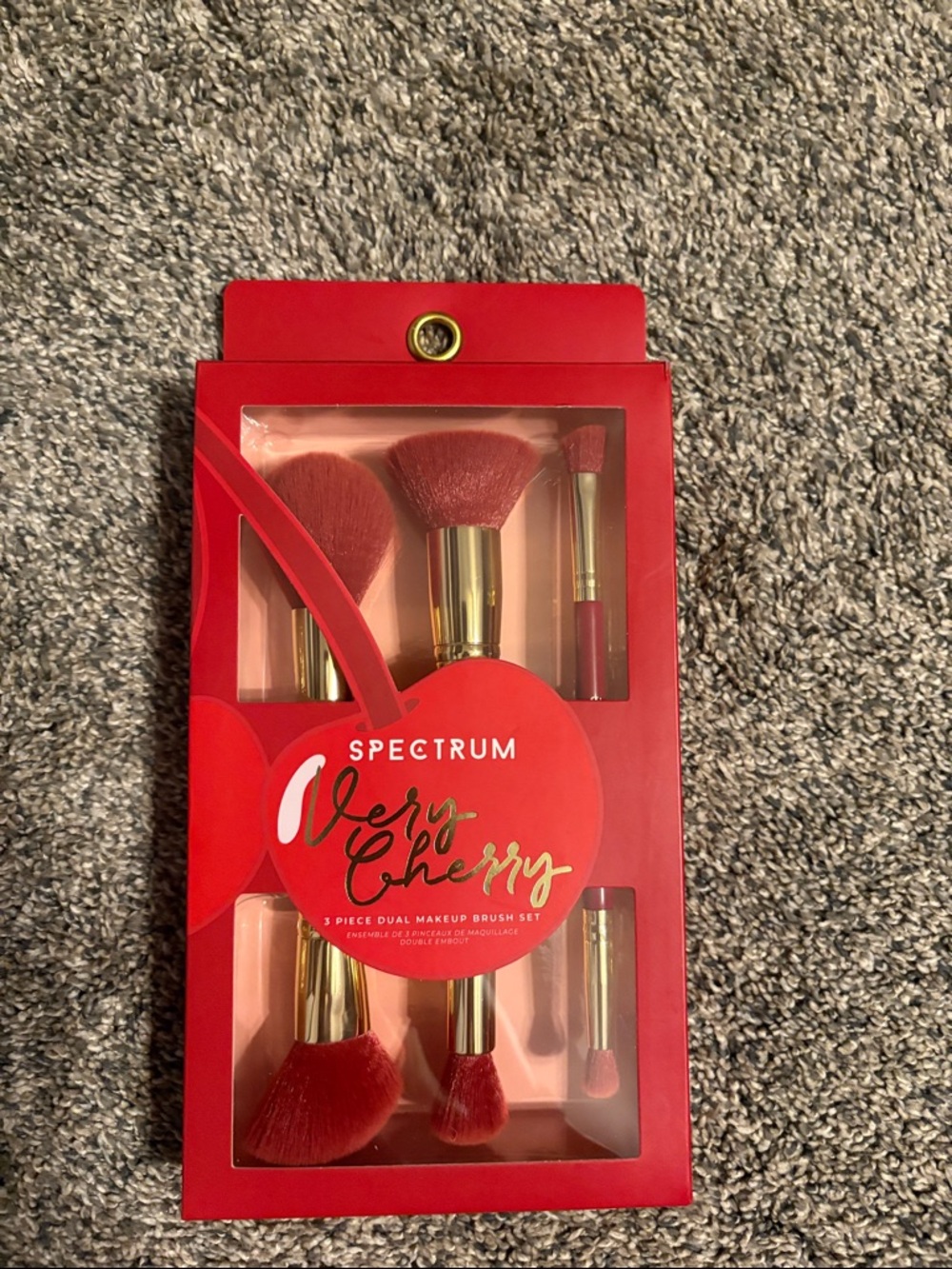 Spectrum Very Cherry 3-Piece Dual-Ended Makeup Brush Set